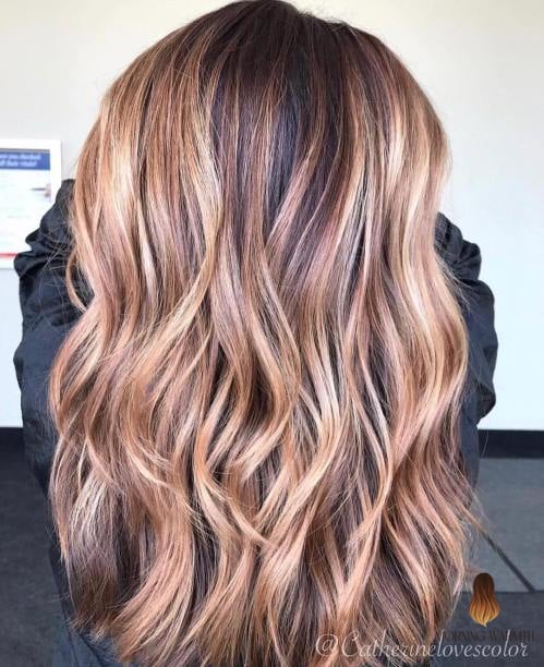 20 Caramel Balayage Ideas That Are Breathtakingly Beautiful 8 Amber and Caramel Balayage