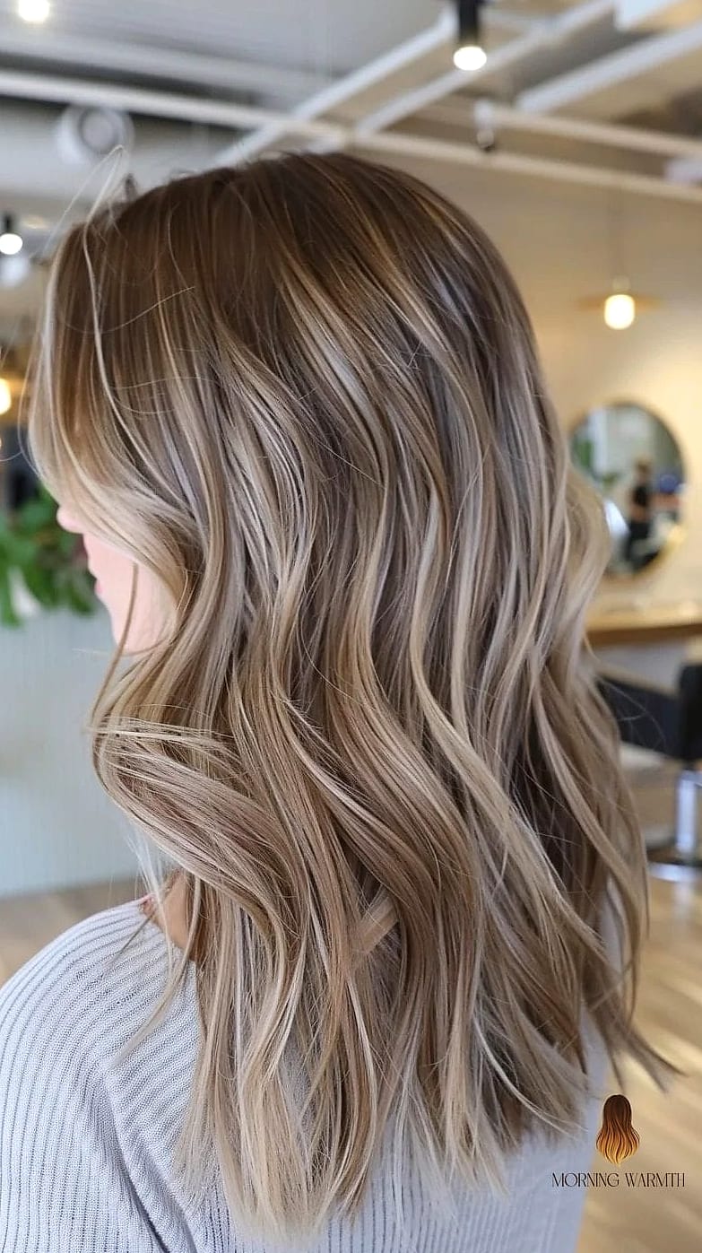 Ash Blonde Balayage with Dark Roots