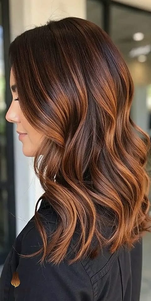 21 Brown Balayage Ideas That Are Trending Right Now 15 Auburn Balayage