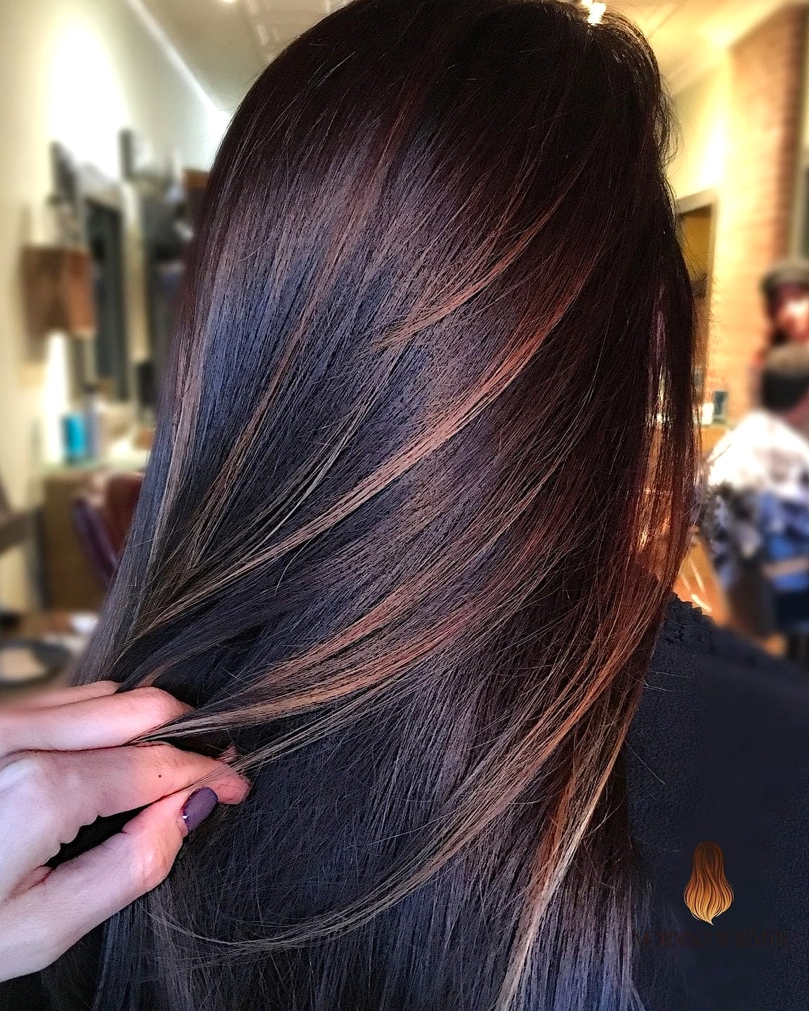 Balayage on Dark Brown Hair