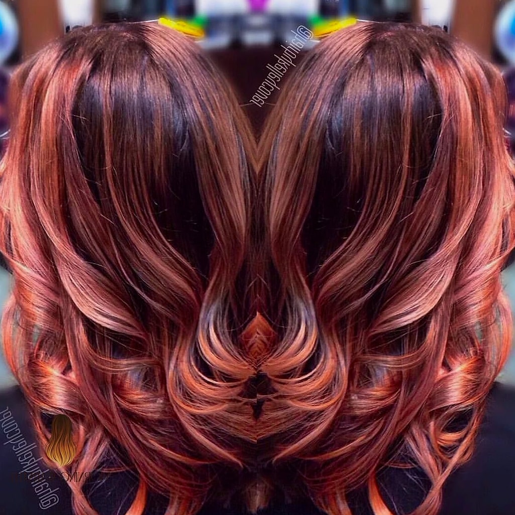 Balayage with Rose Gold Tints