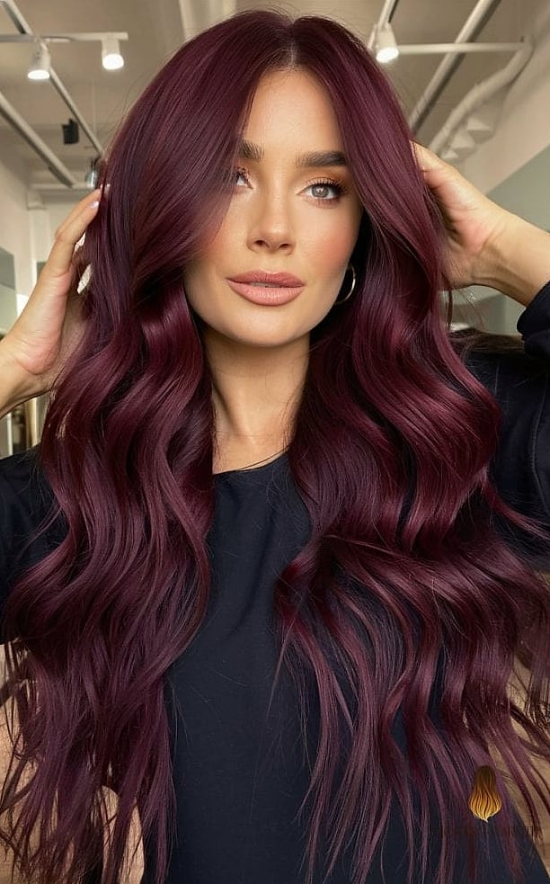 22 Burgundy Hair Color Ideas Worth Bookmarking Right Now 16 Beautiful Dark Burgundy with Magenta Highlights