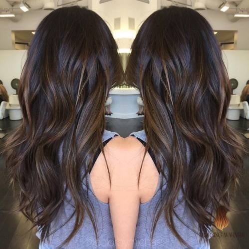 26 Balayage Caramelo Ideas That Are Gorgeous and So Inspiring 3 Black-Brown Hair with Babylights