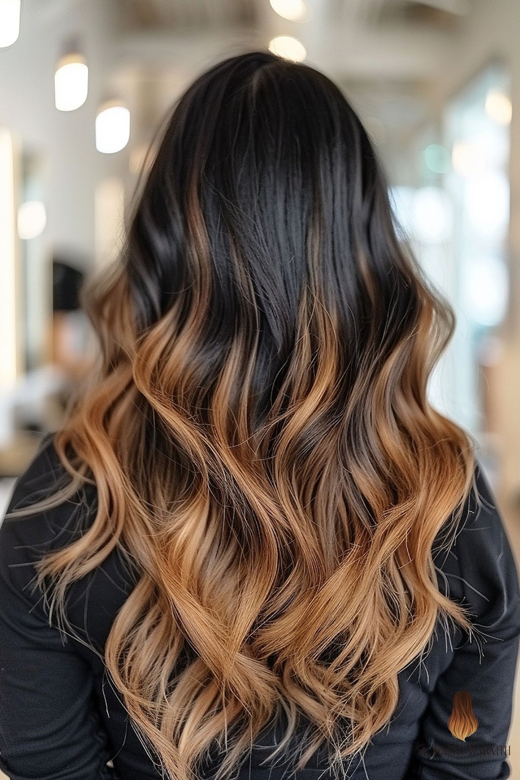 27 Balayage Caramelo Y Miel Ideas That Every Stylist Needs to See 5 Blended Black to Caramel Ombre