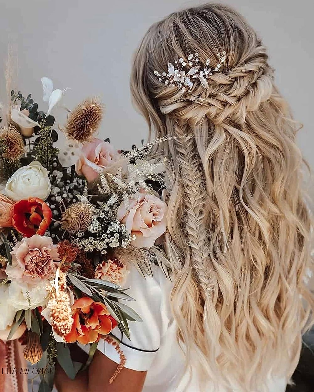 23 Hair Colour Ideas Inspo Ideas Worth Pinning Immediately 12 Boho Half-Updo