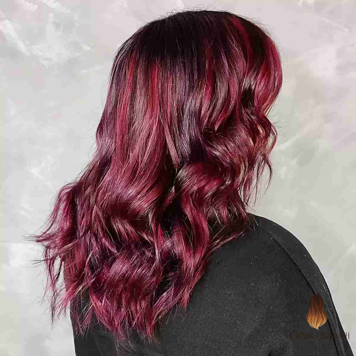 22 Burgundy Hair Color Ideas Worth Bookmarking Right Now 4 Bright Red Balayage for Dark Hair