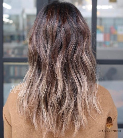 Bronde Balayage with Copper Touches