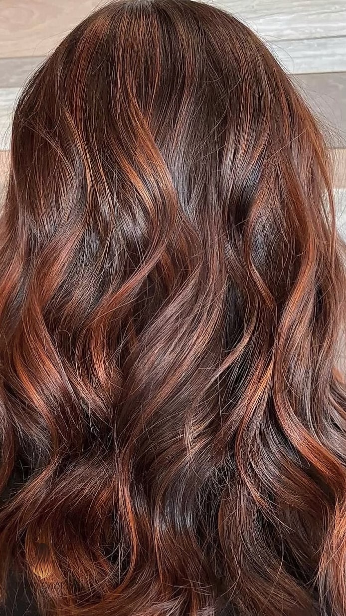 Bronde Balayage with Copper Touches