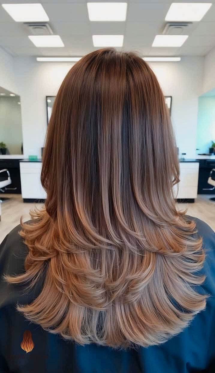 Brunette Balayage with Voluminous Layers