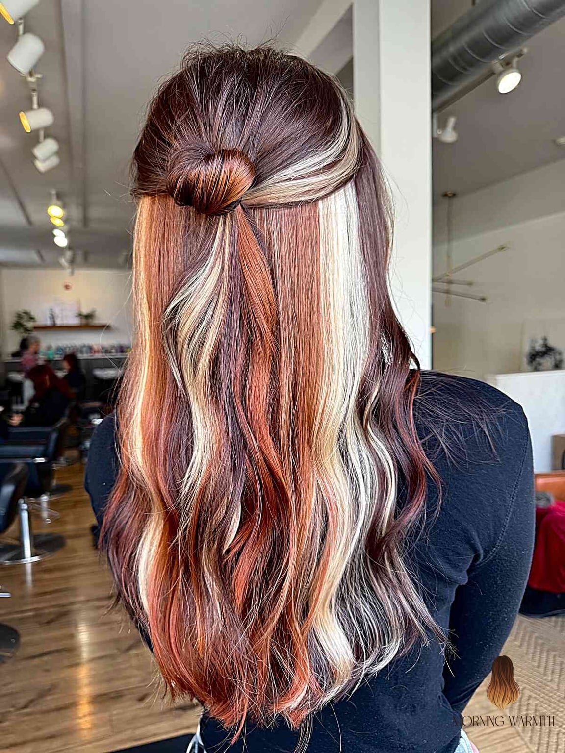 Calico Hair with Warm Tones and Textured Layers