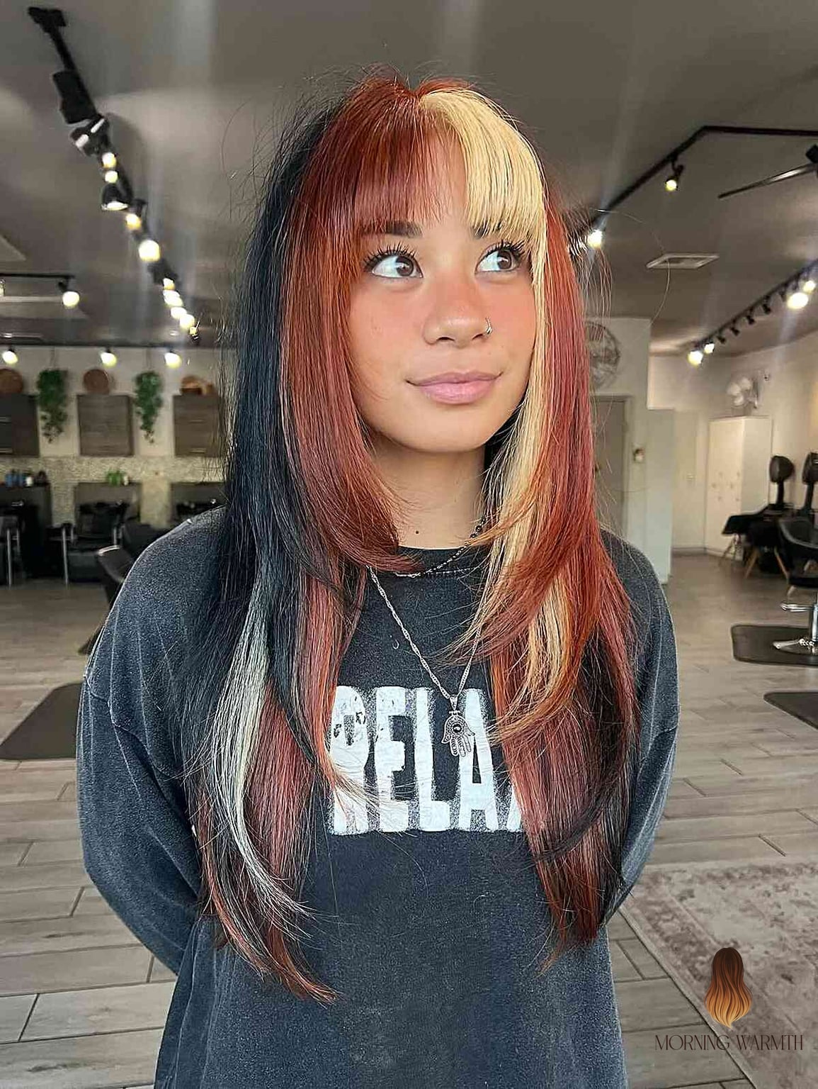 Calico Hair with Bold Color Blocking