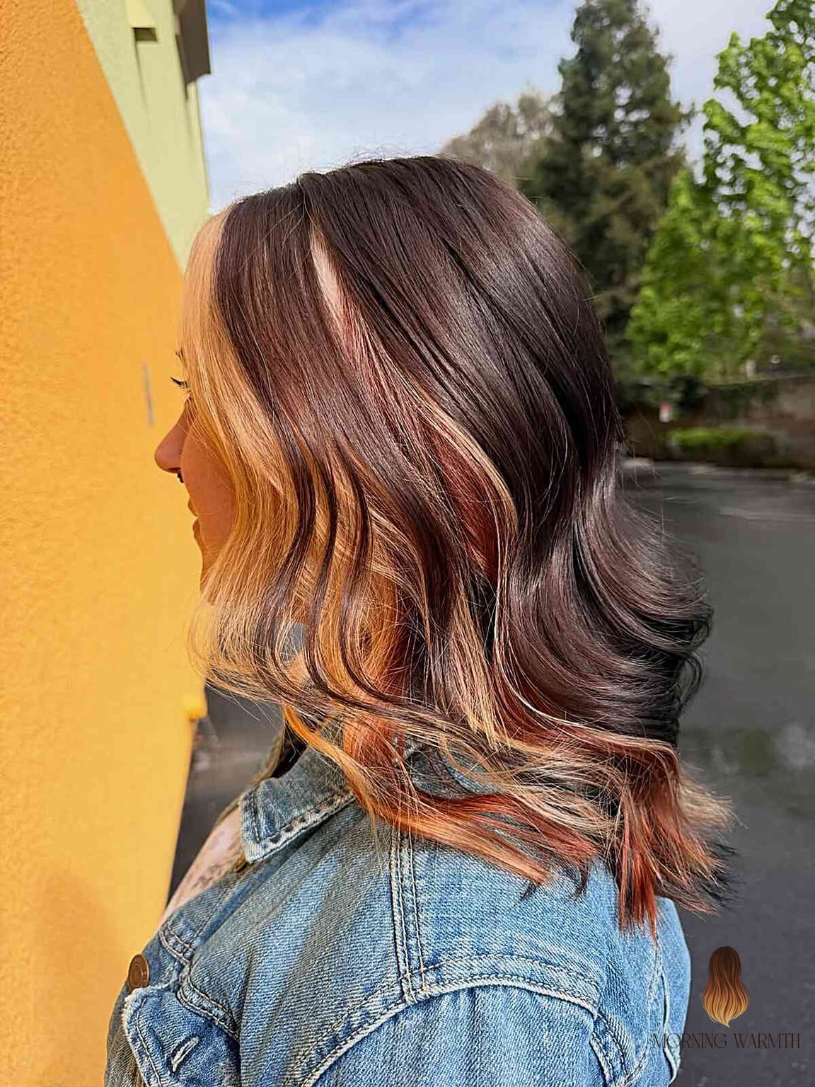 Calico Hair with Wavy Layered Texture