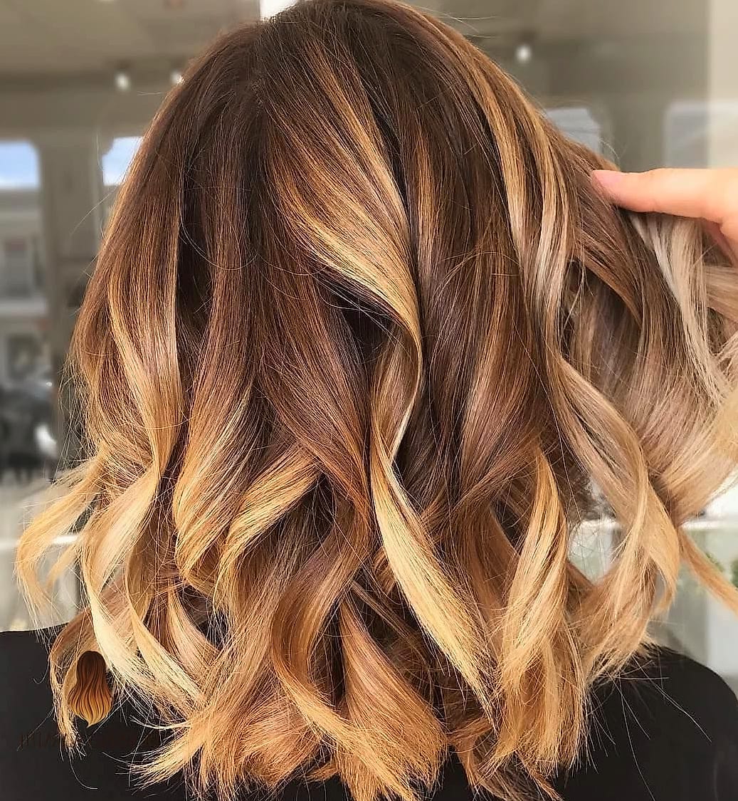 Caramel Balayage on Choppy Hair