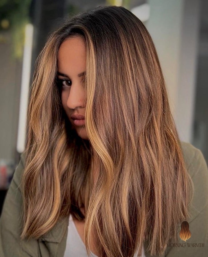 30 Dark Caramel Balayage Ideas You Need to Try Next 3 Caramel Brown Balayage for Straight Hair