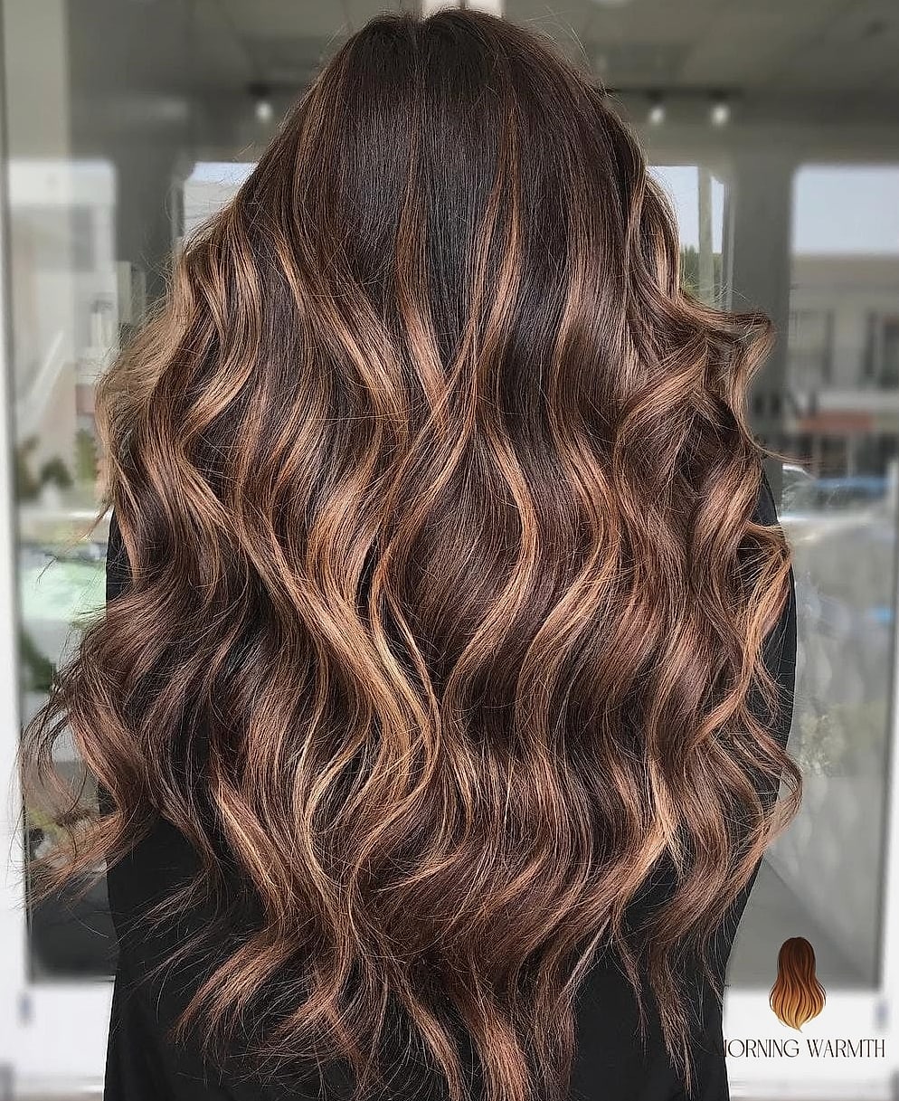 25 Dark Brown Hair With Caramel Highlights Ideas That Are Dreamy and So Inspiring 25 Caramel Highlights With a Deep Side Part