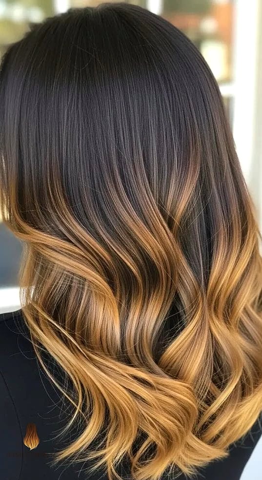 25 Dark Brown Hair With Caramel Highlights Ideas That Are Dreamy and So Inspiring 7 Caramel Ombre on Dark Brown