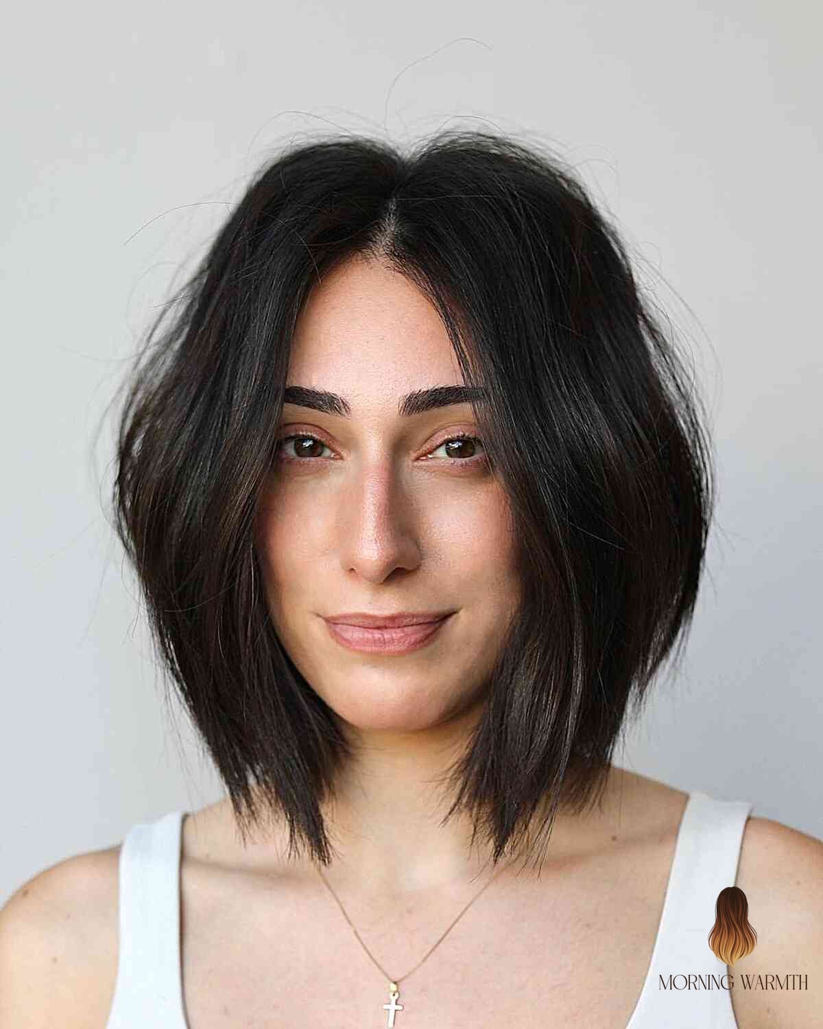23 Balayage Brunette Inspo Ideas Worth Pinning Immediately 12 Center-Parted with Choppy Ends