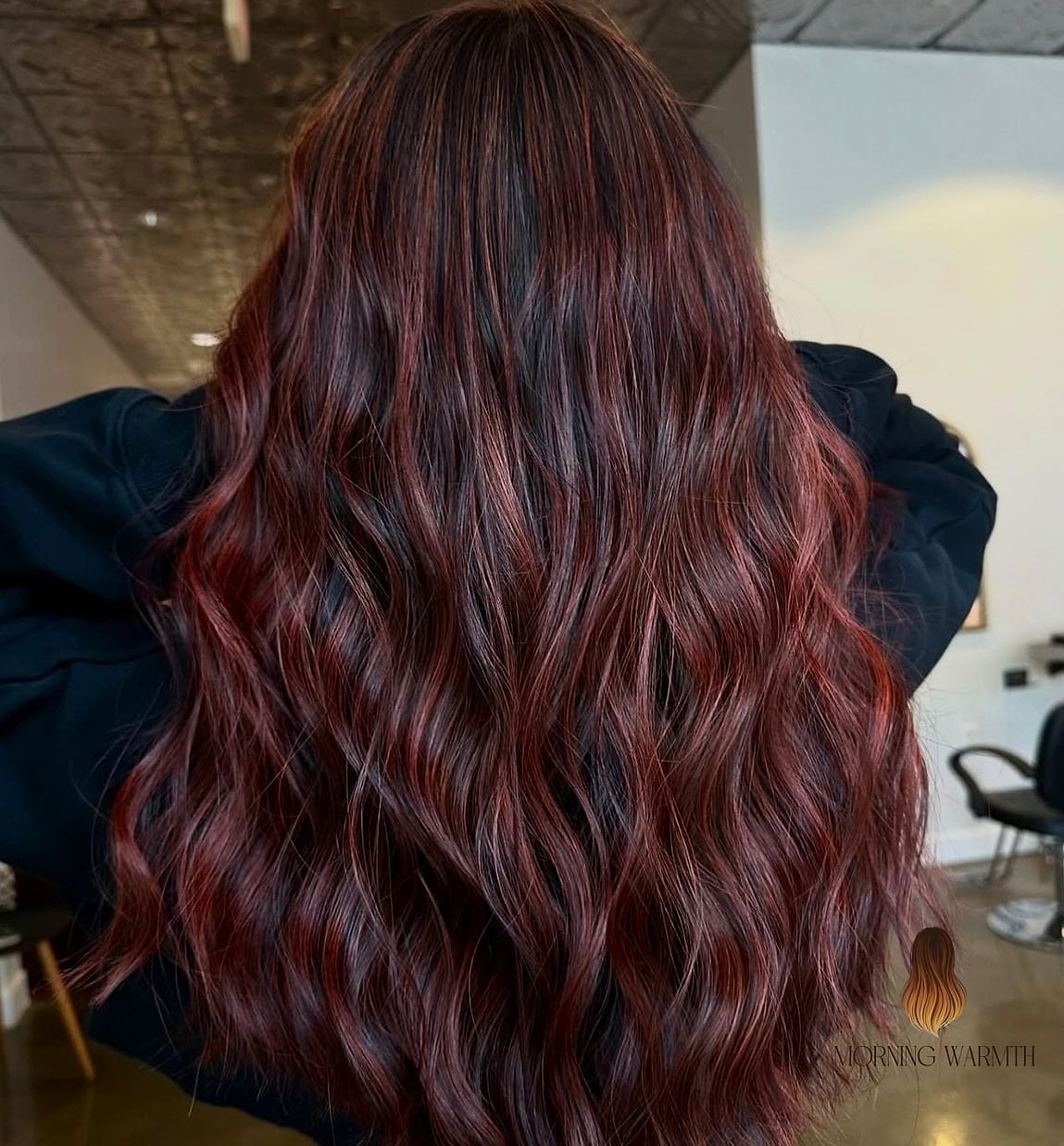 25 Cherry Cola Hair Color Ideas That Are Going Viral on Pinterest Right Now 16 Cherry Cola Balayage on Long Bob