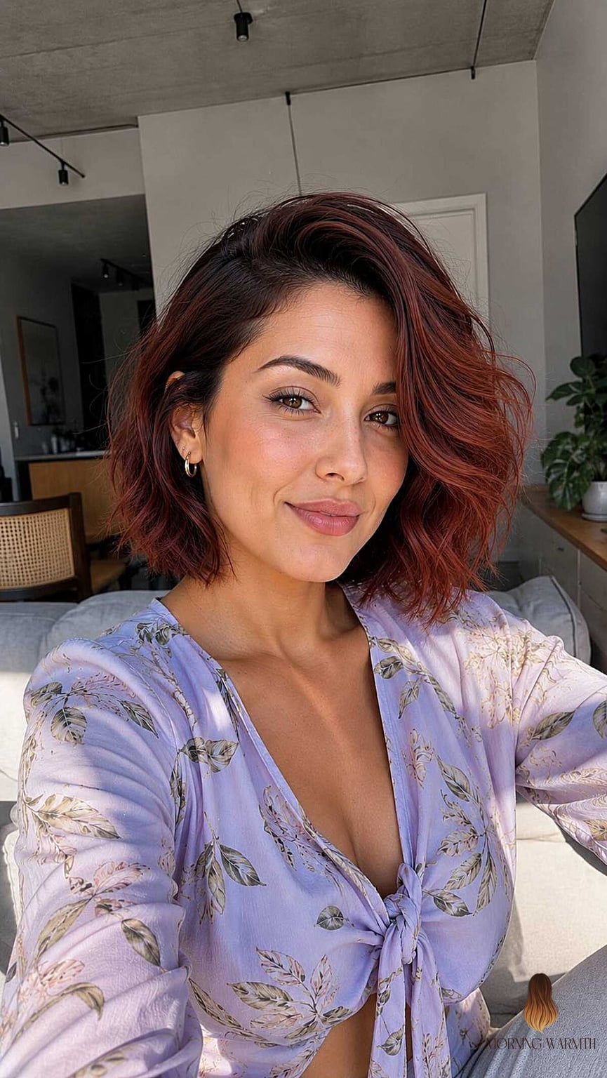 The Cherry Cola Wavy Bob