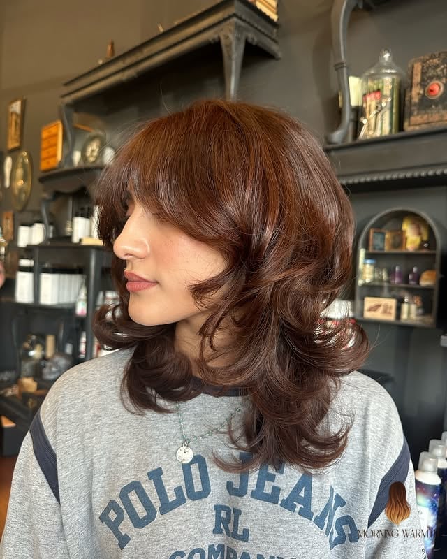 Chic Layered Brown Hair with Soft Face-Framing Layers