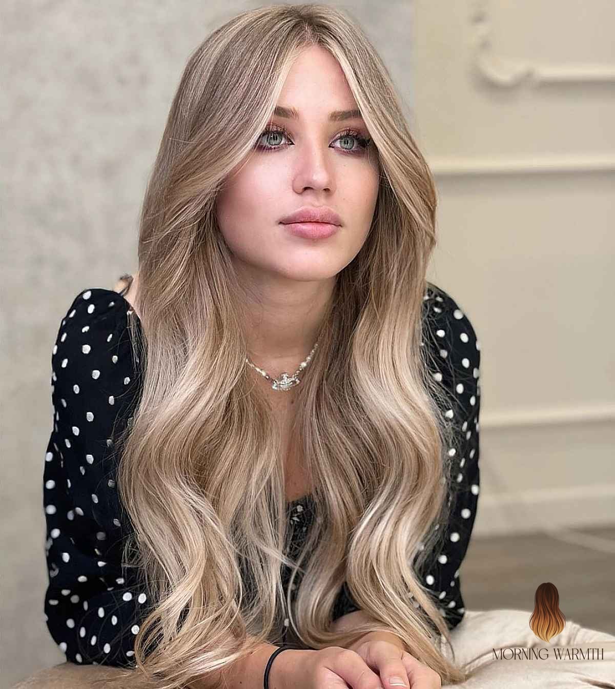 Chic Medium Ash Blonde on Long Locks