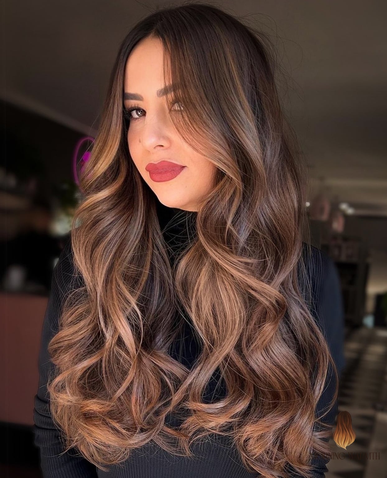 21 Brown Balayage Ideas That Are Trending Right Now 8 Chocolate Brown Balayage
