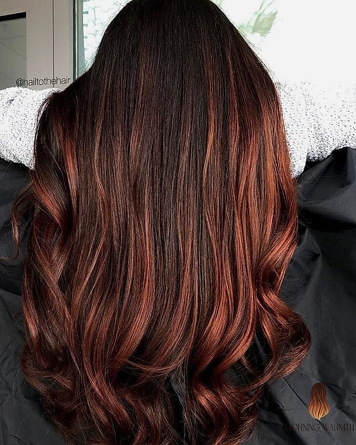 25 Chocolate Brown Hair Color Ideas That Are Dreamy and So Inspiring 13 Chocolate Brown with Copper Highlights