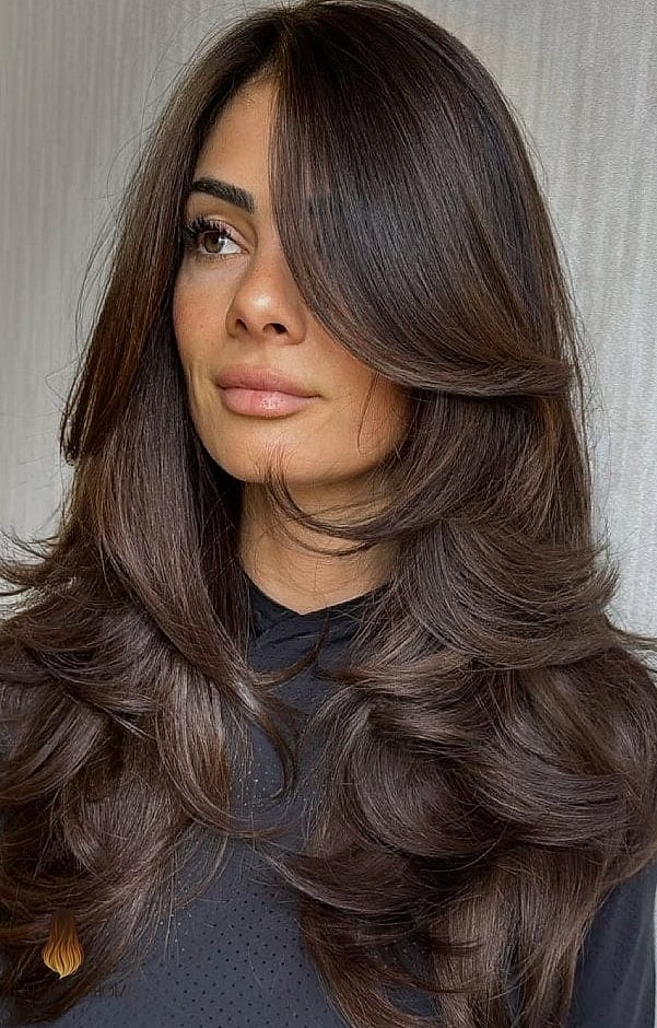 25 Chocolate Brown Hair Color Ideas That Are Dreamy and So Inspiring 17 Chocolate Brown with Face-Framing Highlights