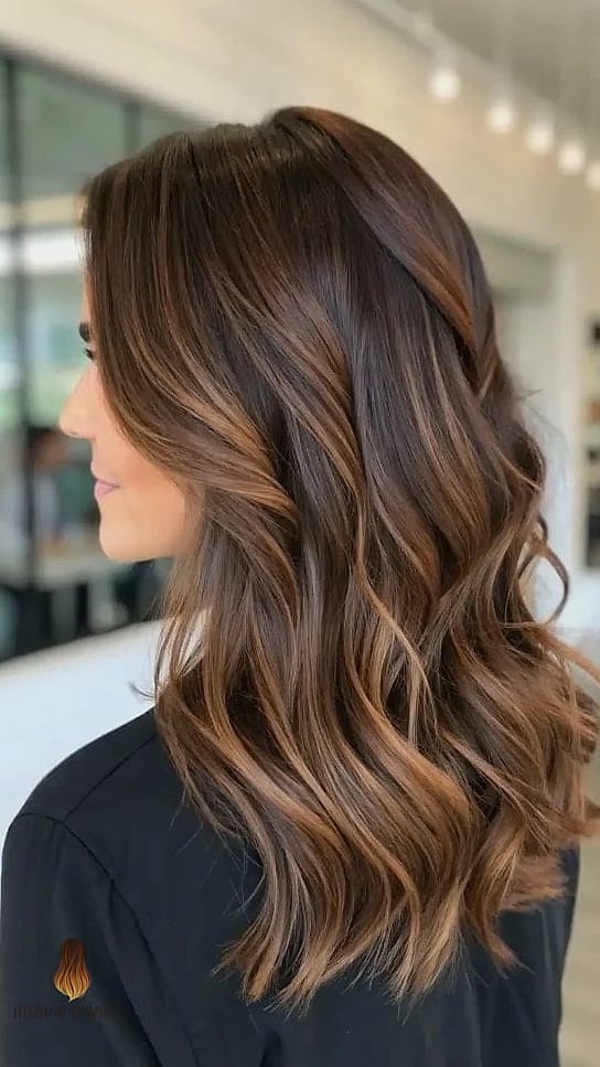 25 Chocolate Brown Hair Color Ideas That Are Dreamy and So Inspiring 24 Chocolate Brown with Subtle Balayage Ribbons