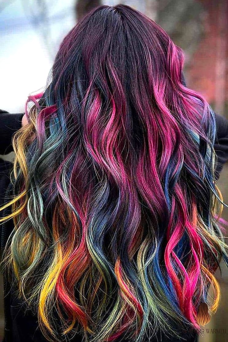 27 My Hair Color Ideas That Every Stylist Needs to See 20 Colorful Highlights for Blonde Waves