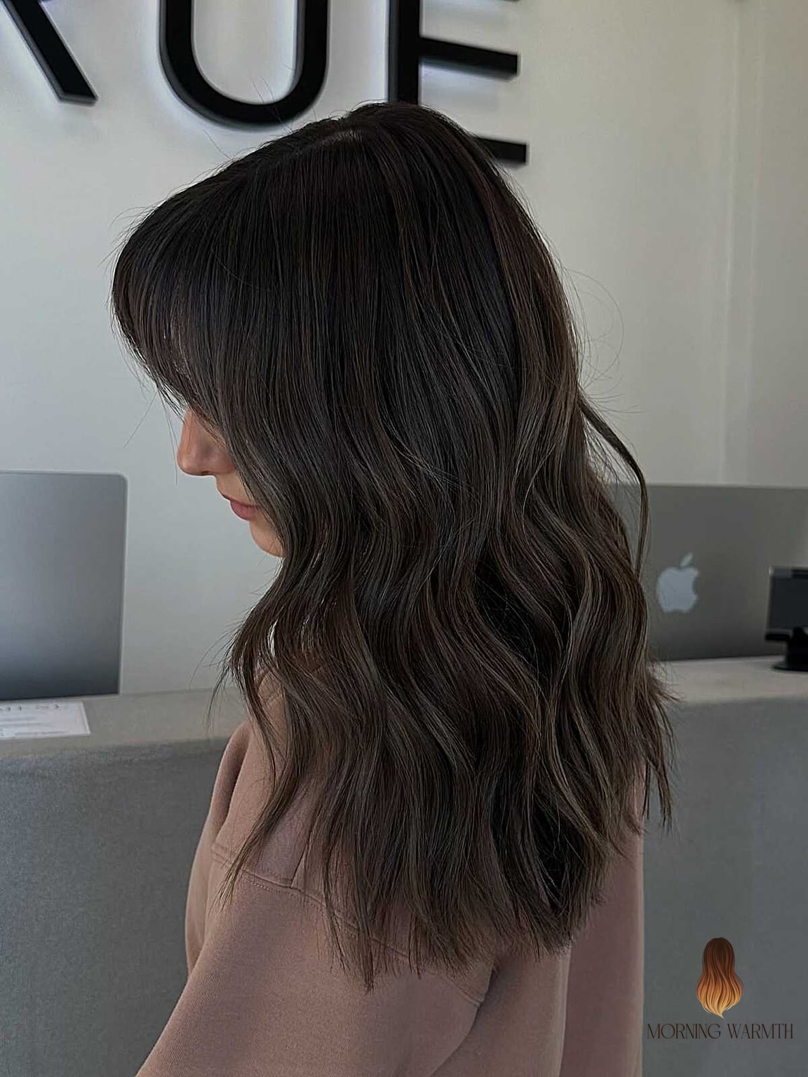 21 Summer Hair Color For Brunettes Ideas That Are Trending Right Now 15 Cool Espresso with Ash Ribbon Highlights