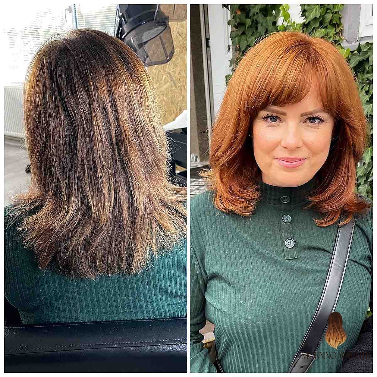 Coolest Natural Copper on Brown Hair