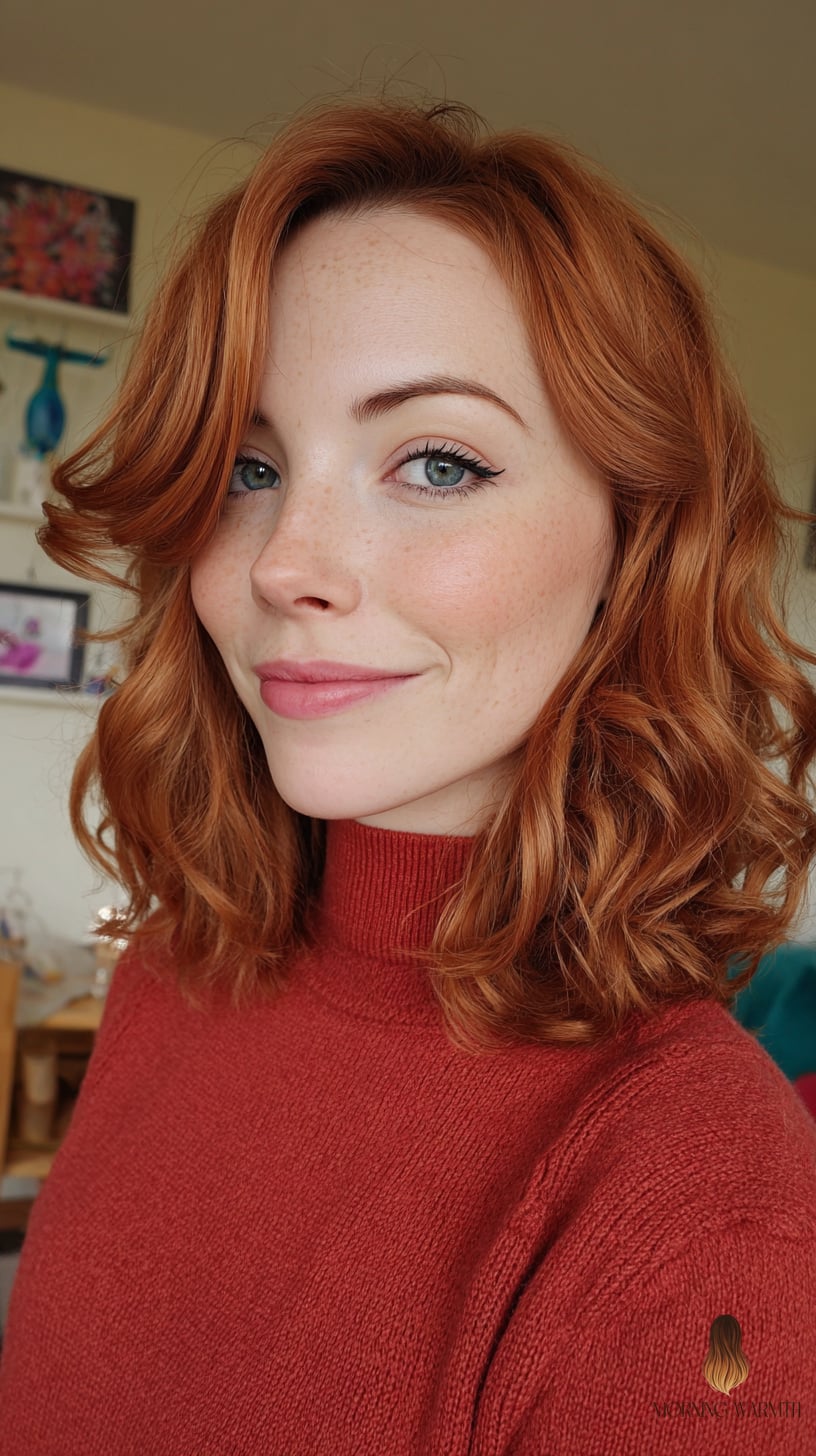 Copper Butterfly with Defined Bouncy Waves