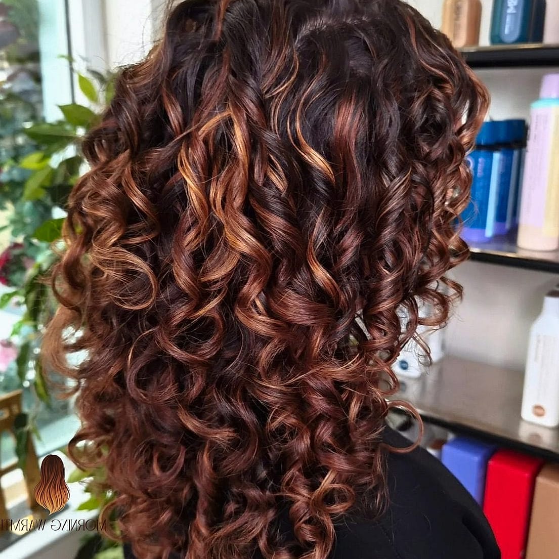 Curly Hair with Hair Accessories