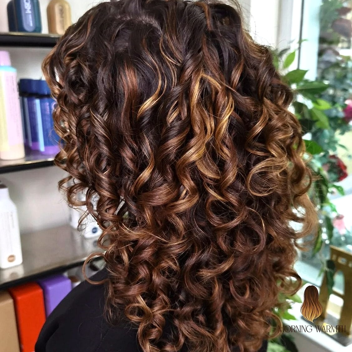 Curly Half Up Style