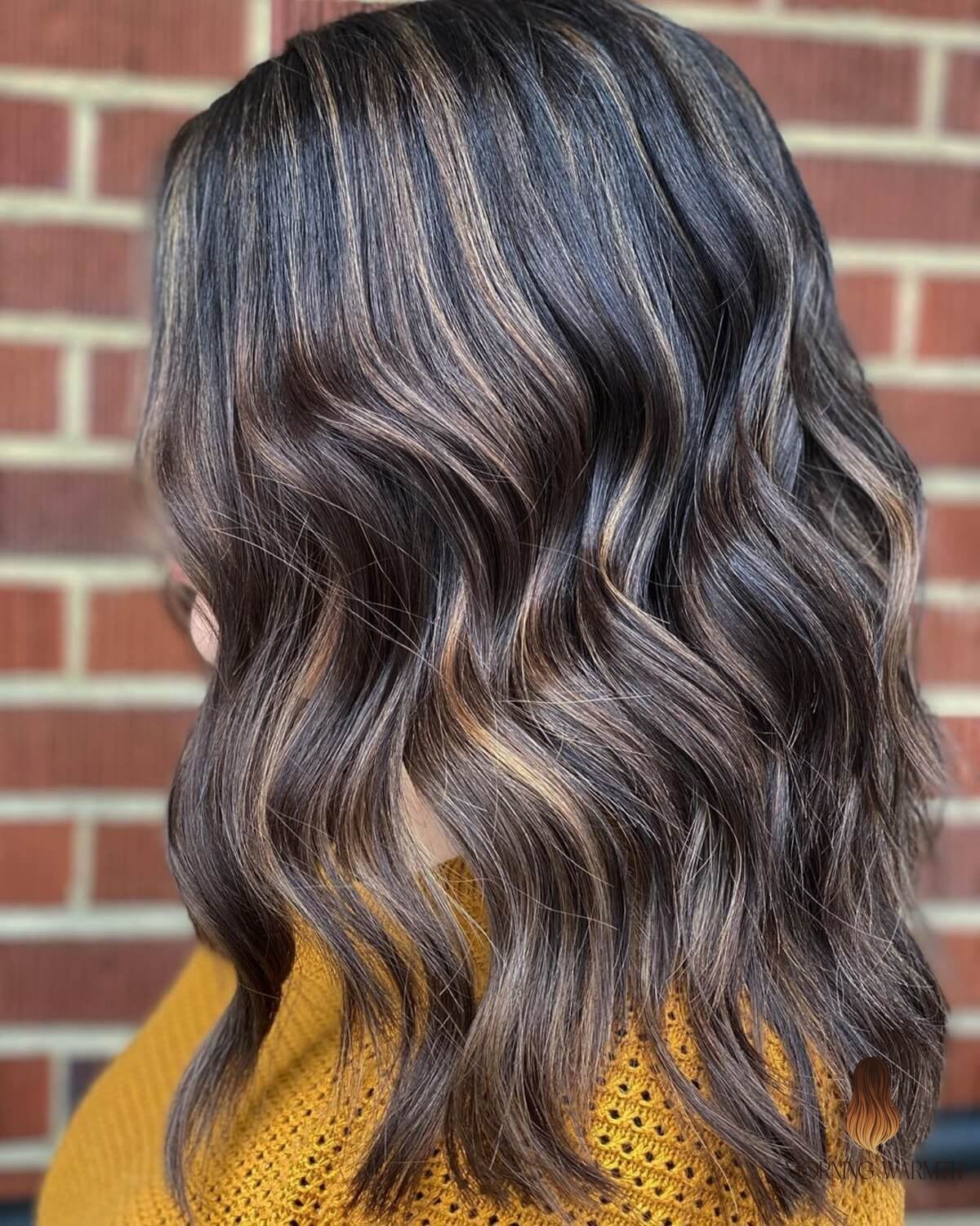 30 Dark Caramel Balayage Ideas You Need to Try Next 2 Dark Ash Brown with Caramel Shades
