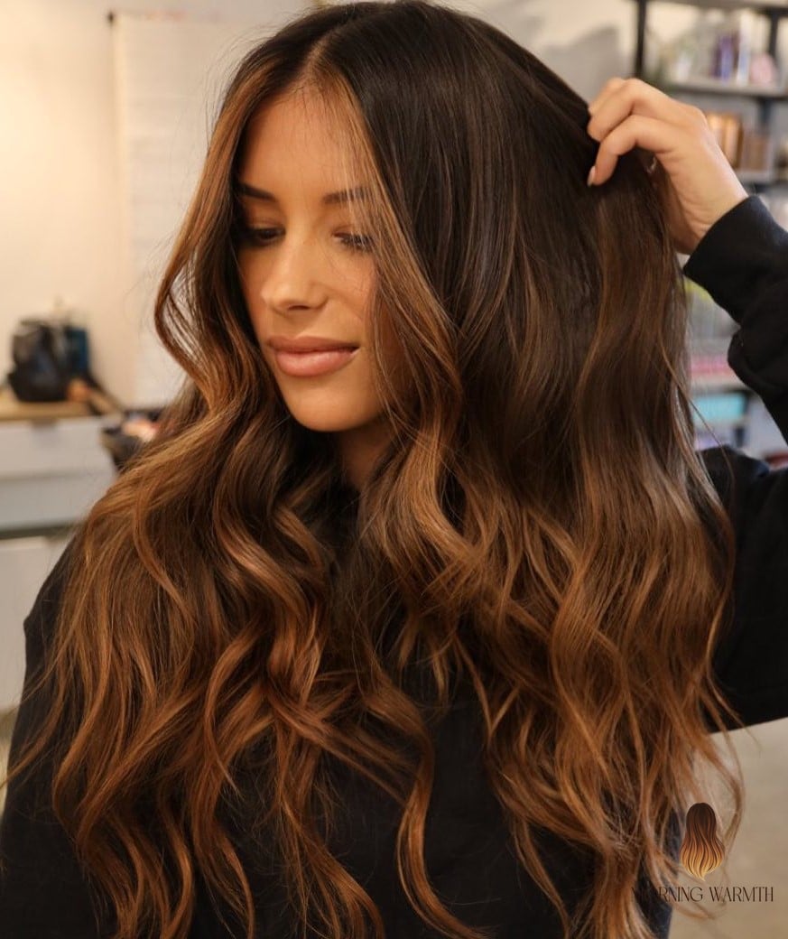 24 Auburn Hair Color Ideas That Are Absolutely Stunning 3 Dark Auburn Hair with Caramel Highlights