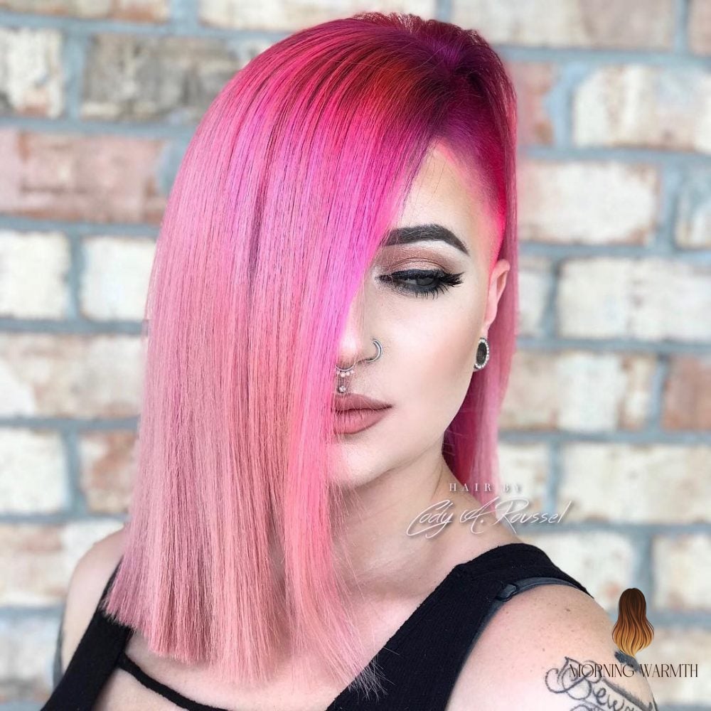 25 Dark Blonde Balayage Ideas That Are Going Viral on Pinterest Right Now 14 Dark to Bright Pink Ombre