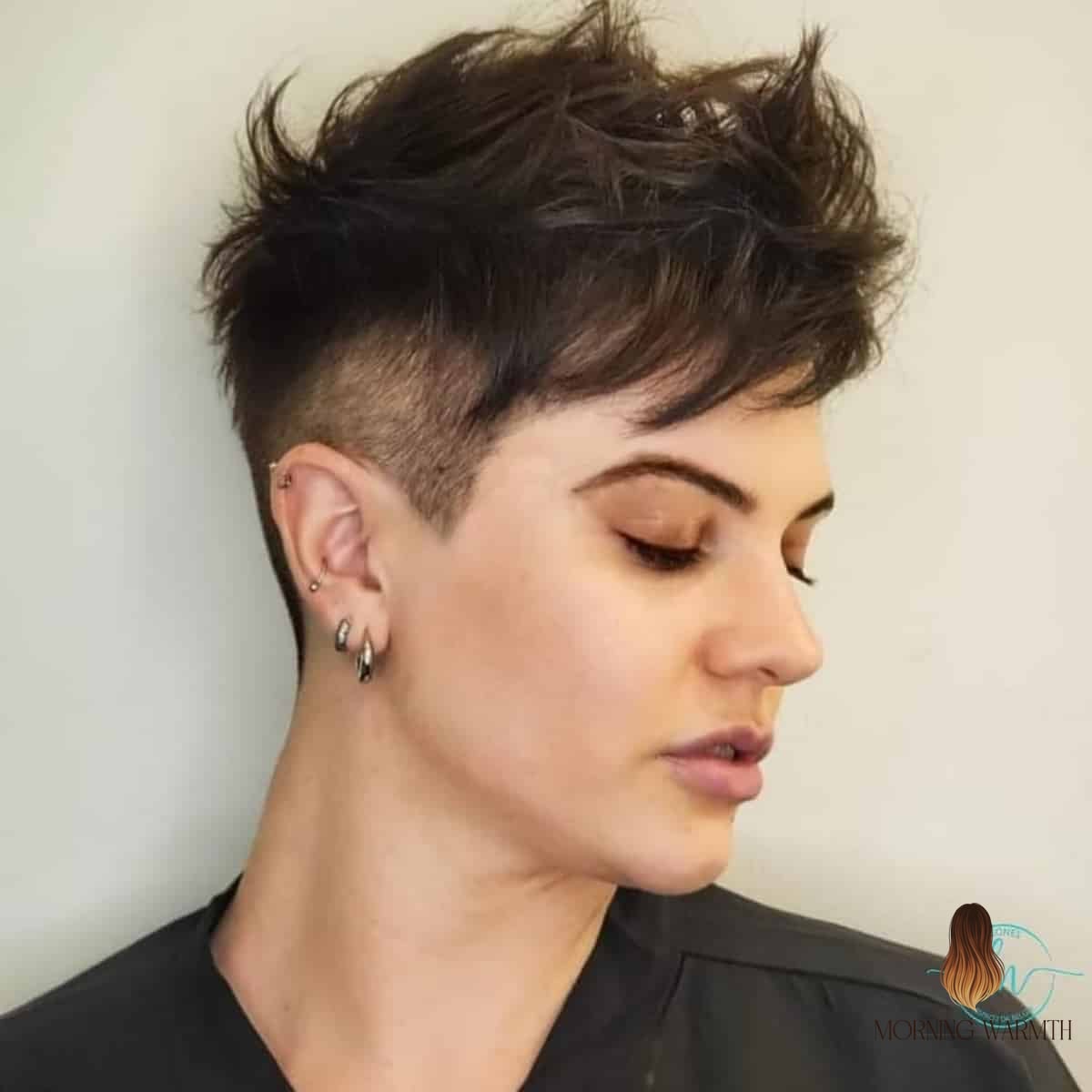 20 Mushroom Brown Hair Color Ideas That Are Breathtakingly Beautiful 10 Dark Brown Edgy Pixie Cut