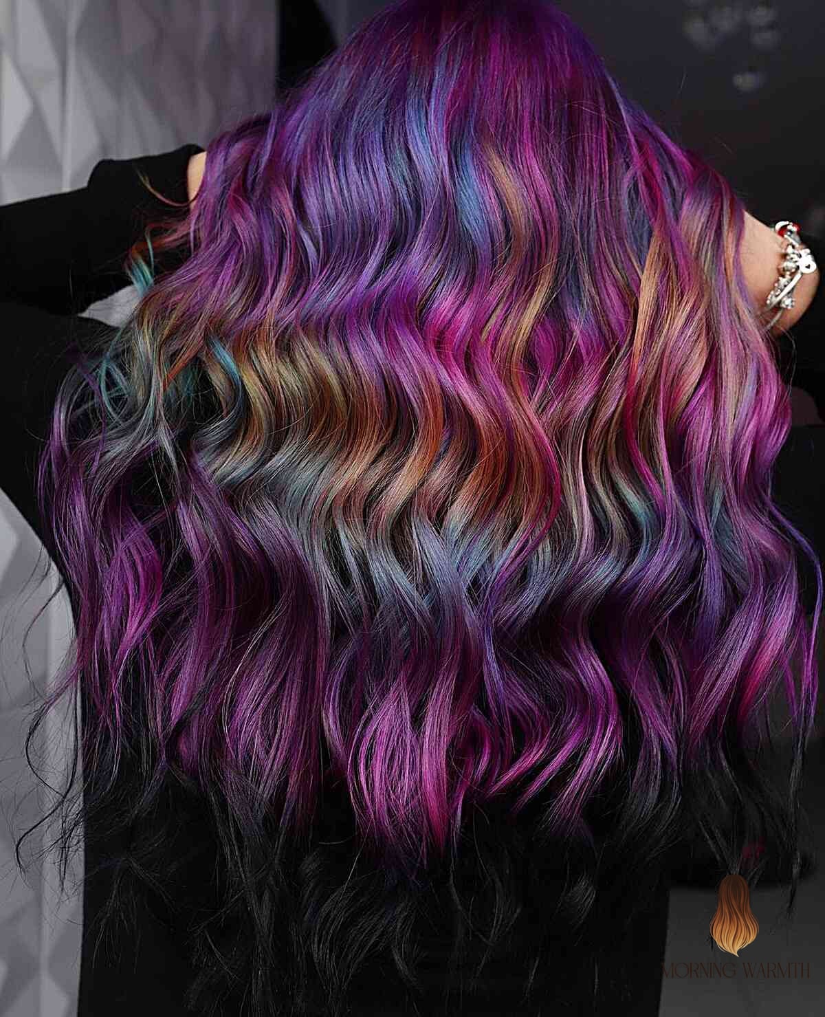 27 My Hair Color Ideas That Every Stylist Needs to See 11 Dark Holo Hair with Black Tips
