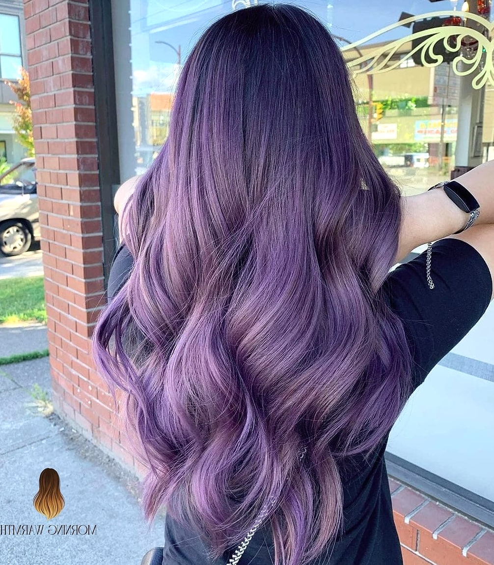 27 My Hair Color Ideas That Every Stylist Needs to See 21 Dark Lavender Streaks