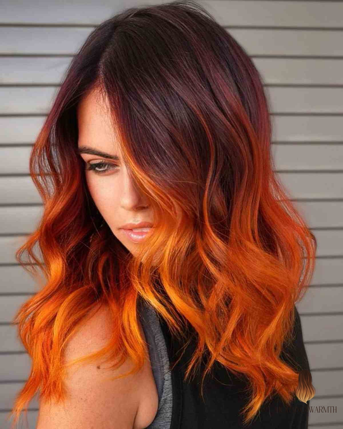 30 Ombre Hair Ideas You Need to Try Next 31 Dark Red to Orange Ombre