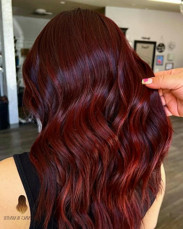 25 Cherry Cola Hair Color Ideas That Are Going Viral on Pinterest Right Now 14 Deep Cherry Hair Tone