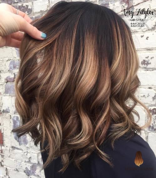 Dimensional Caramel Balayage