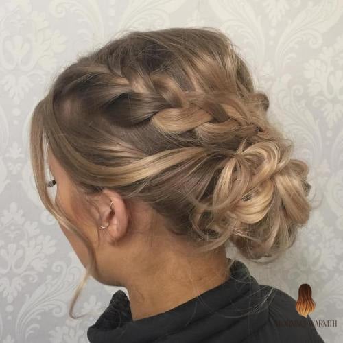 23 Hair Color Ideas For Brunettes Inspo Ideas Worth Pinning Immediately 21 Dutch Braid into Low Bun