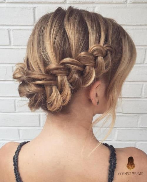 23 Hair Color Ideas For Brunettes Inspo Ideas Worth Pinning Immediately 15 Dutch Crown Braid with Bangs