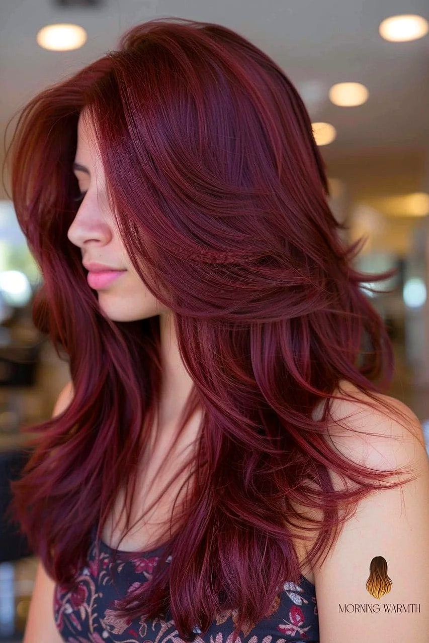 25 Cherry Cola Hair Color Ideas That Are Going Viral on Pinterest Right Now 7 Dynamic Cherry Cola Waves with Depth