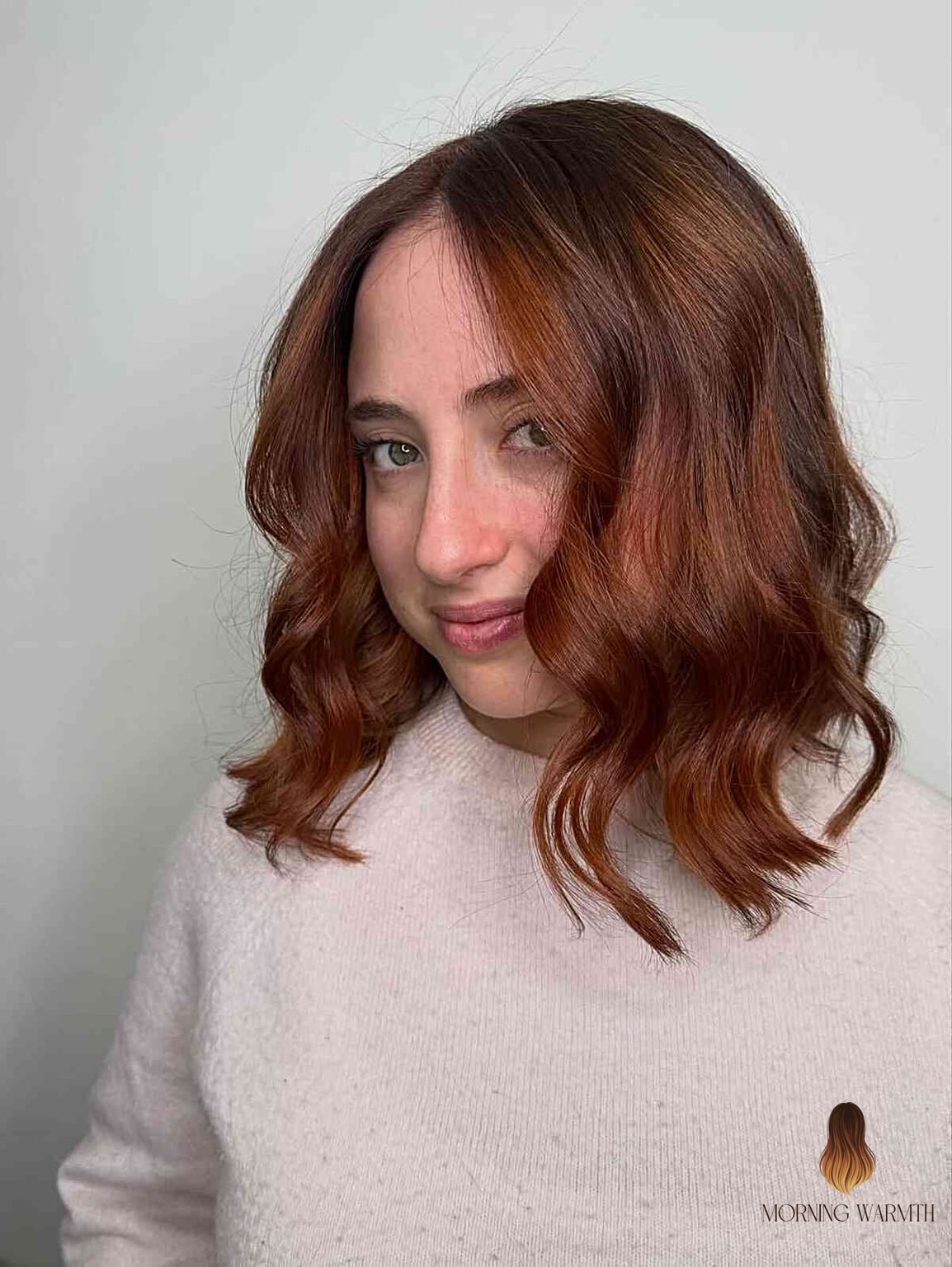 Effortless Beach Waves with Rich Copper Tones