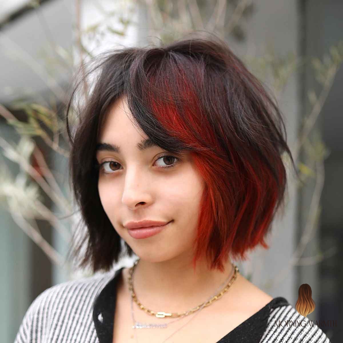 23 Hair Color Ideas For Brunettes Inspo Ideas Worth Pinning Immediately 18 Eye-Catching Dark Brunette with Red Highlights