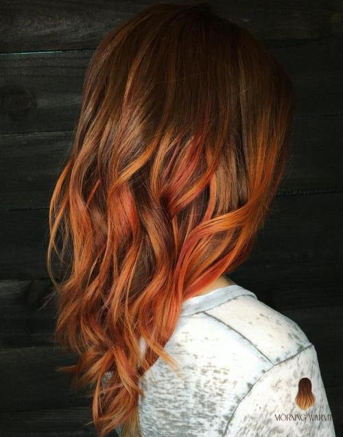 30 Balayage Cobrizo Ideas You Need to Try Next 18 Fiery Brown Balayage